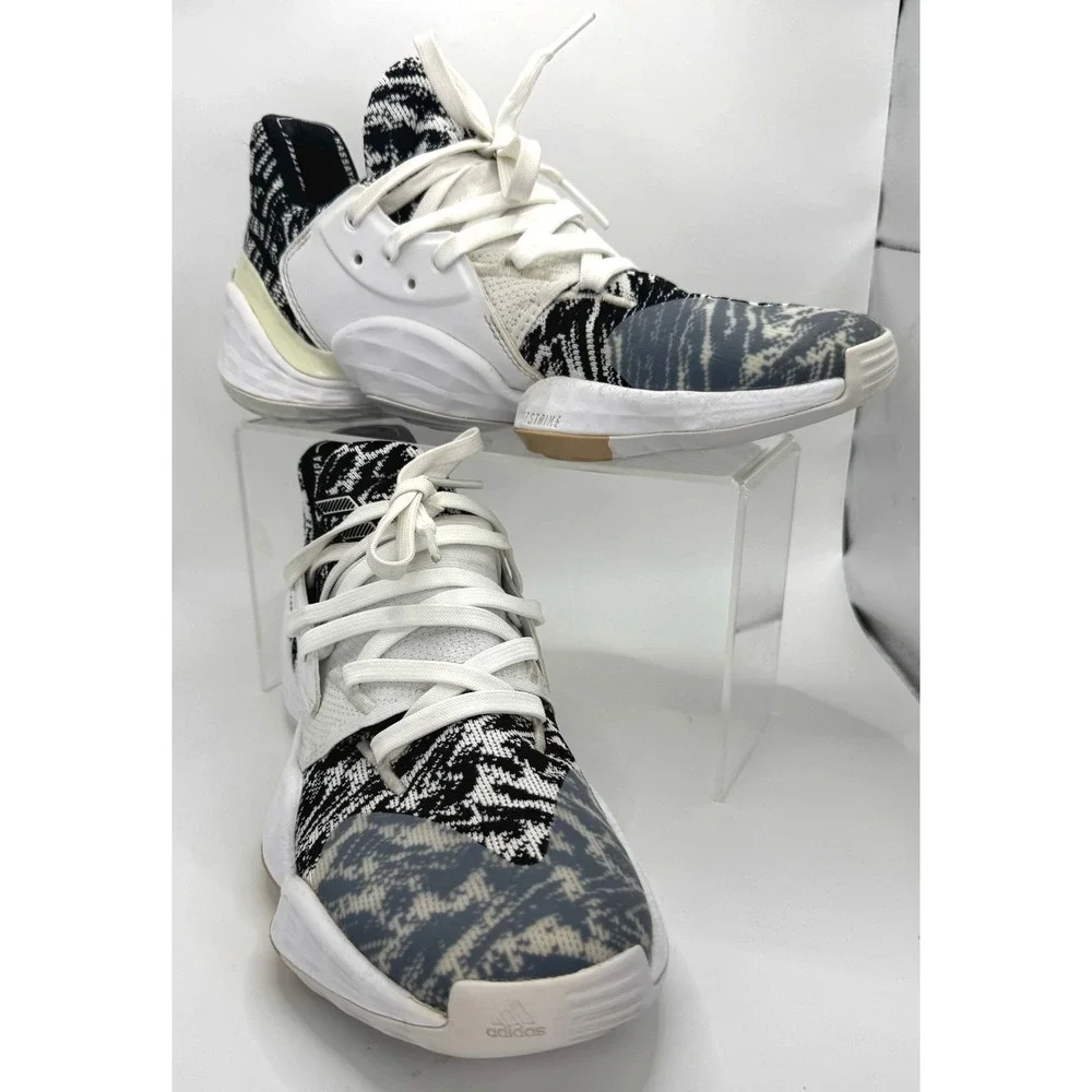 2019 Adidas Harden Vol. 4 'Cookies and Cream' Black White Size 8 EF1260 Nice!